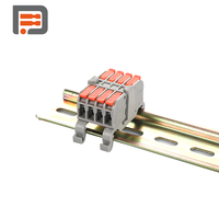 Bloc de bornes à raccordement rapide DF-2608-4C-DIN pour montage sur rail DIN, connecteur de câble électrique à levier à ressort 1P