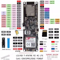 TTGO T-A7670G/E/SA R2 Modul SIM 4G LTE CAT1 ESP32 Tertanam GSM/GPRS/EDGE Kartu TF Papan Pengembangan RTOS Terpopulasi Sebagian