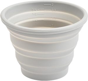 Cangkir silikon kustom dapat dilipat untuk perjalanan dapat digunakan kembali cangkir perjalanan lipat kecil portabel cangkir berkemah Backpacking <span class=keywords><strong>300ml</strong></span> - Product Image 1