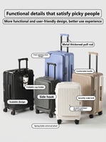 Ensemble de bagages modernes à roulettes avec ouverture latérale, extensibles, en ABS, pour voyage d'affaires, avec serrure à combinaison et compatible TSA