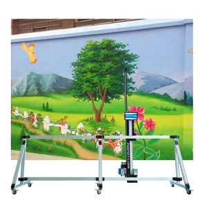 Perfect Laser industrial wall painting machine for les glass rice paper canvas color coating glaze shell powder price