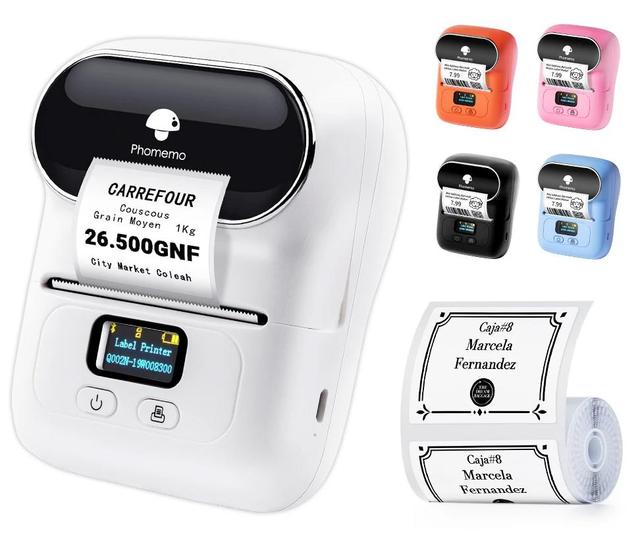 Commercial Food Label Maker Portable Thermal Barcode Printer Self-Adhesive Sticker Machine for Retail Price Tag Organization