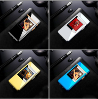 Briquet électrique minimaliste en alliage de zinc Lovisle Tech avec écran LCD numérique USB pour cigarettes et cigares - Cadeau pour homme