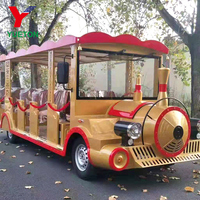 Train touristique électrique sans rails homologué CE pour l'extérieur, train de tourisme à une seule voiture pour les parcs touristiques