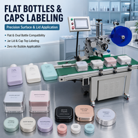 Machine d'étiquetage automatique pour surfaces planes, applicateur d'étiquettes pour boîtes et sachets plats, idéale pour les petites lignes d'emballage en atelier