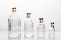 Bouteilles d'aromathérapie en verre transparent multi-tailles (30ml-250ml) - Fabriquées au Shandong, contenants vides de qualité alimentaire pour diffuseurs à bâtonnets et parfums avec bouchon en liège