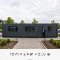 Rumah Kontainer Ekspansiabel Terjangkau 40ft, Rumah Modular Prefab, Hotel Villa Resort, Siap Jual
