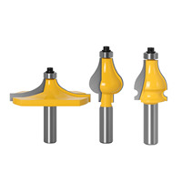 Lot de 2 fraises à profil de moulure arrondie pour comptoirs et rampes, en carbure, avec queue de 12,8 mm, pour machine CNC