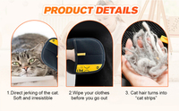 Gants de Toilettage en Silicone Réutilisables Améliorés Éco-Responsables pour Animaux de Compagnie, Outil d'Épilation et de Nettoyage pour Chats et Chiens