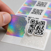 Étiquette de sécurité holographique personnalisée anti-effraction avec encre UV invisible pour boîte cadeau de vin