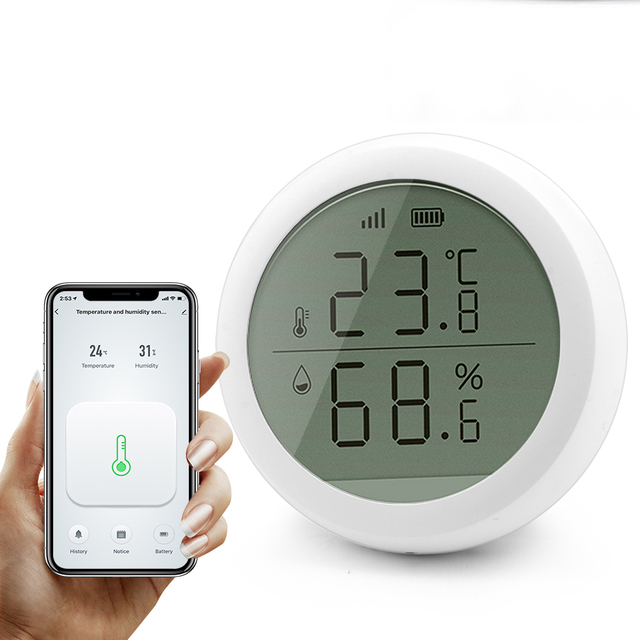 ZigBee Series Smart Home Wireless Control Smart Detector Temperature Humidity Sensor for Baby Health