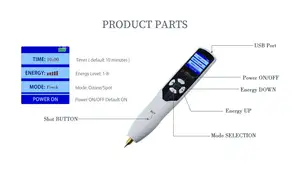 Corée professionnel plasma stylo 2 en 1 stylo à plasma avec CE