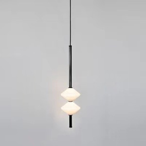 Lámpara de Araña LED Moderna Minimalista Nórdica con Marco de Hierro, Altura Ajustable, para Comedor, Barra de Bar, Dormitorio, Mesita de Noche - Product Image 1