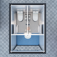 Conteneur en acier préfabriqué moderne personnalisé préfabriqué Vente en gros Toilettes publiques portables préfabriquées Petite toilette pour une pièce