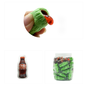 Custom Good Taste <span class=keywords><strong>mini</strong></span> bebida forma de botella masticar Caramelo Suave FIESTA DE Halloween Popular 3D <span class=keywords><strong>dulces</strong></span> caramelos de goma con mermelada rellena - Product Image 3
