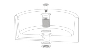 INNADA - Desagüe de Lavabo Emergente sin Rebosadero, Sistema <span class=keywords><strong>Clic</strong></span> <span class=keywords><strong>Clac</strong></span>, Latón y Cerámica, Desagüe con Rebosadero <span class=keywords><strong>Clic</strong></span> Clack - Product Image 5