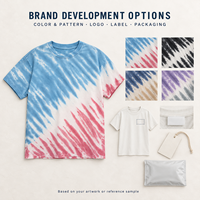 Kaos Tie Dye Diagonal untuk Merek Pakaian Unisex 100% Katun Grosir OEM ODM Produsen Pakaian Label Pribadi
