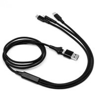 Cable de Carga USB-C 5 en 1 de Nailon Resistente, Suministro de Fábrica, Cable de Carga Tipo C para Regalos Promocionales Electrónicos para Ferias Comerciales