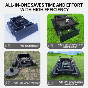New Arrival Mini Farm 900mm RC Home Robotic <b>Gasoline</b> Power Crawler Lawn Mower 4-Stroke Cordless for Grass Cutting DIY MDE Off-ro - Product Image 2