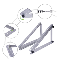 Support de trépied solaire triangulaire mini en aluminium anodisé, réglable multi-angles, personnalisé OEM, vente en gros d'usine