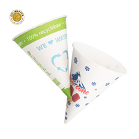 OOLIMA Lot de 250 gobelets à cône de neige de haute qualité 4oz en papier blanc