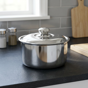Stainless Steel Glossy Leak-Proof 2-Layer Freshness-Preserving Eco-Friendly Classic Portable Lunch Food Container Storage <b>Bin</b> - Product Image 2