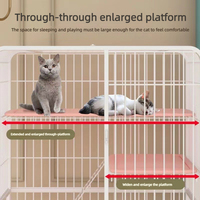 Enclos extérieur pour chat à double ou triple étage, grande cage pour chat, espace de loisirs libre, villa pour chat, boîte en fer thermolaqué adaptée aux animaux de compagnie
