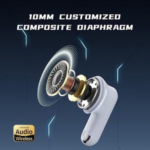 สินค้ามาใหม่ หูฟังเกมมิ่ง Audifonos 6.0 ENC เสียงเบสหนัก หูฟังไร้สาย - Product Image 2