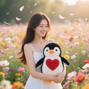Buona vendita Design moderno amore cuore peluche pinguino personalizzato peluche pinguino pinguino popolare Baby Penguin bambole - Product Image 1