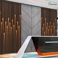 Panneaux muraux lumineux modernes en fibre de bambou pour la décoration intérieure, imperméables, insonorisés et ignifuges, grille murale de fond