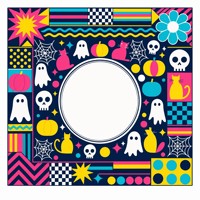 Tapis de jeu de Mahjong américain pliable moderne à motif d'Halloween imprimé sur mesure, design chat, antidérapant, vente en gros
