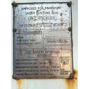 Contenedor Estándar de 40 pies High Cube (40HQ) |   Certificado ISO y con Placa CSC |   Transporte de Mercancías Global Listo para Usar - Product Image 6