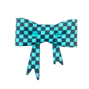 New Arrival Checker Printed Bow <strong>Beads</strong> Huge Bow <strong>Silicone</strong> Straw Topper Focal <strong>Beads</strong> Tie-dye Third Party Certified <strong>Wholesale</strong> - Product Image 6