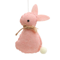 Nouvel Arrivage Transfrontalier : Peluche Lapin de Pâques Mignon Tenant une Carotte et un Panier de Fleurs, Figurine Décorative de Fête