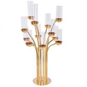 Candelabro de Acrílico Transparente para Bodas con Diseño de Espejo, Centro de Mesa de 118 cm para Bodas - Product Image 1