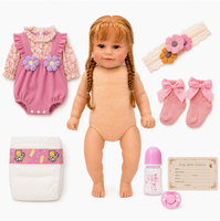 Poupée Reborn Fille de 60 cm (24 pouces), Corps en Tissu avec Membres en Vinyle, Jouet Compagnon Peint à la Main avec de Haute Définition pour Filles