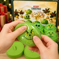 Nouveau jouet sensoriel anti-stress Grinch vert de Halloween, boule à presser à montée lente, jouet doux pour enfants et adultes, cadeaux de Noël
