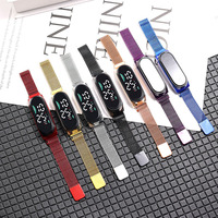 Montre Homme Sport Multifonctionnelle Colorée Décontractée LED Femme Horloge Numérique Tactile Bracelet Silicone Luxe