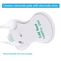 Électrodes de remplacement TENS 3,5 mm à clipser, forme gourde 5,5x8 cm, patchs conducteurs thérapeutiques à forte adhérence