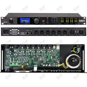 Processeur audio DSP professionnel EIF PA2 24 bits 2 entrées 6 sorties avec écran LCD XLR pour système de chant sur scène - Product Image 2
