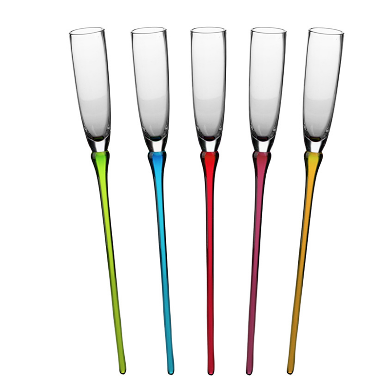Multi-color Long Stem Beach Champagne Flute