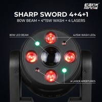 Projecteur de scène hybride multifonction 120W à tête mobile, Wash et Laser à motifs, pour DJ, discothèque, KTV, événement