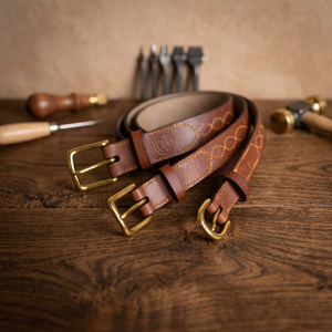 Ceintures en cuir de vachette BS INTERNATIONAL NA195 en gros, ensembles cadeaux, ceinture en cuir vintage de luxe avec boucle à ardillon en acier et design carré - Product Image 1