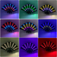 Ventilateur LED pliable avec lumière dansante, accessoires de performance de scène pour spectacles nocturnes, fêtes, nouveautés, ventilateur