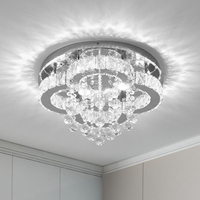 Lampu Chandelier Kristal LED Bentuk Bunga Multi Warna dari Gudang UK untuk Ruang Tamu dan Kamar Tidur
