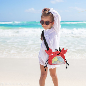 Bolsa de playa de malla para niños, de moda, para almacenamiento y recolección de juguetes, para bebés, venta al por mayor - Product Image 5
