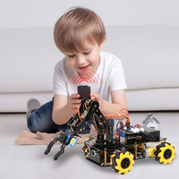 Kit Voiture Bras Robot Intelligent ACEBOTT ESP32 WIFI APP 4x4 STEM Éducation avec Tutoriel Outil d'Enseignement Codage DIY pour Arduino