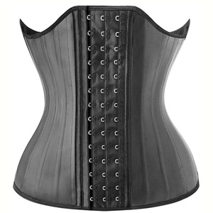 Eo huấn luyện viên cho phụ nữ Latex eo Cincher underbust Corset đồng hồ cát thể thao tráng Body Shaper - Product Image 1