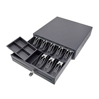 Secure Pos-System 8 Scheinen 4 Münzen Metallkassenregister Kassenschublade mit Schloss Box Bargeld Rj11