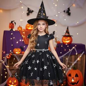 Stile occidentale rosso capodanno bambino ballo ballo di fine anno vestito stella modello bambina abiti da compleanno per 3Y elegante per bambini vestito da festa - Product Image 1